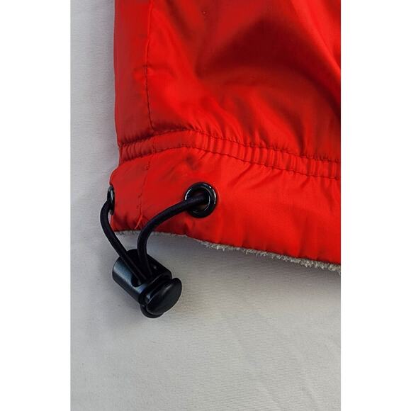 New England Patriots Vest Mens Medium Red Grey NFL Zip Up Reversible Fleece - Picture 13 of 16